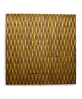 36" X 36" Gold Abstract Wood Hanging Dimensional Sculpture