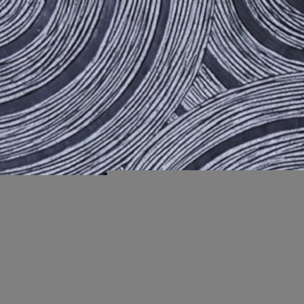 17" X 17" X 2" Gray, Lined Square - Wall Decor