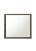 35" Gray Wood Framed Accent Mirror
