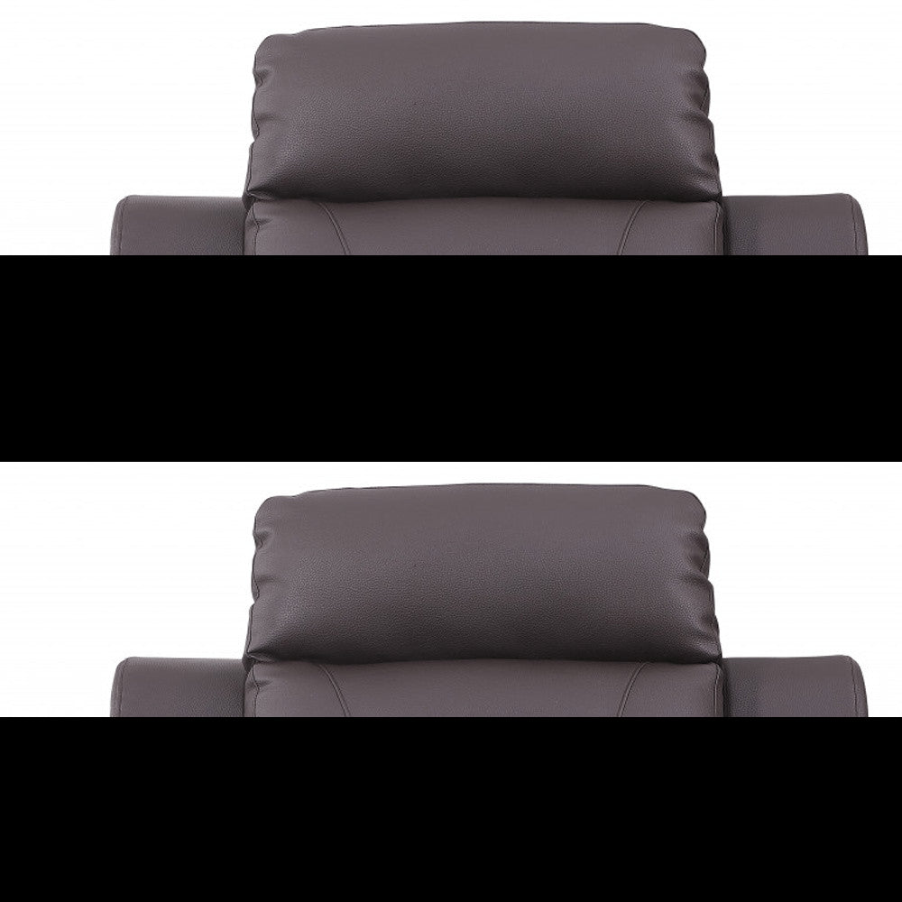 41" Brown Fascinating Leather Reclining Chair