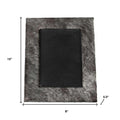 5" x 7" Gray Cowhide Hanging & Tabletop Picture Frame with Mat