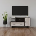 47" Wood Brown Cabinet Enclosed Storage TV Stand