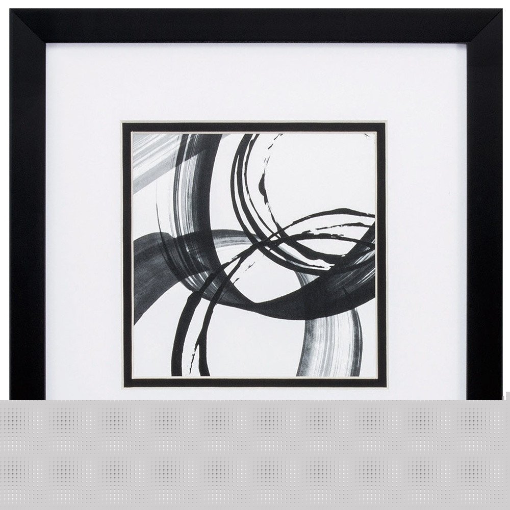 11" X 11" Silver Frame Black Rings (Set Of 2)