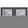 18" X 18" Brushed Silver Frame Morning Song (Set Of 2)