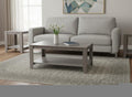 Set of Three 42" Gray Coffee Table With Shelf