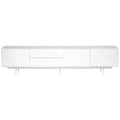 82" White Manufactured And Wood Cabinet Enclosed Storage TV Stand