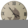 3" Circle Black Wood Analog Wall Clock