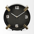10" Black Stainless Steel Table Clock