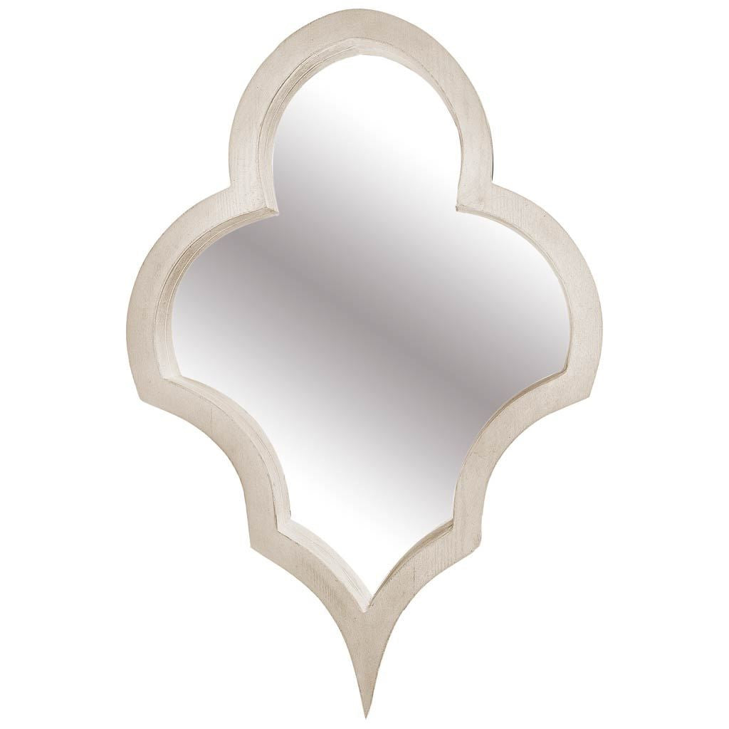 34" Natural Novelty Wood Framed Accent Mirror