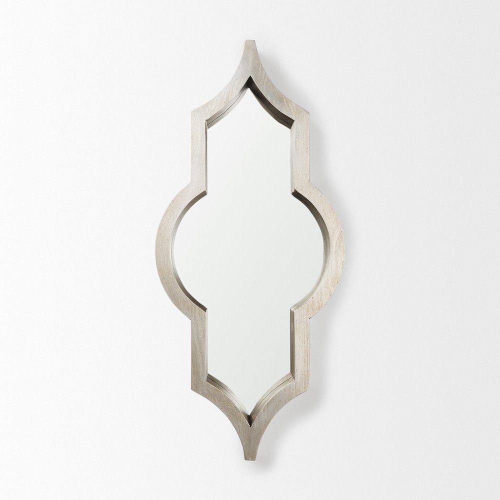 34" Natural Novelty Framed Accent Mirror