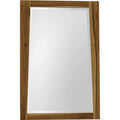35" Brown Wood Accent Mirror