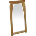 35" Natural Solid Wood Framed Accent Mirror