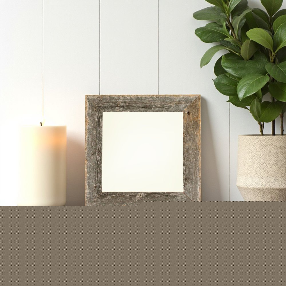 4" x 4" Gray Solid Wood Tabletop Picture Frame