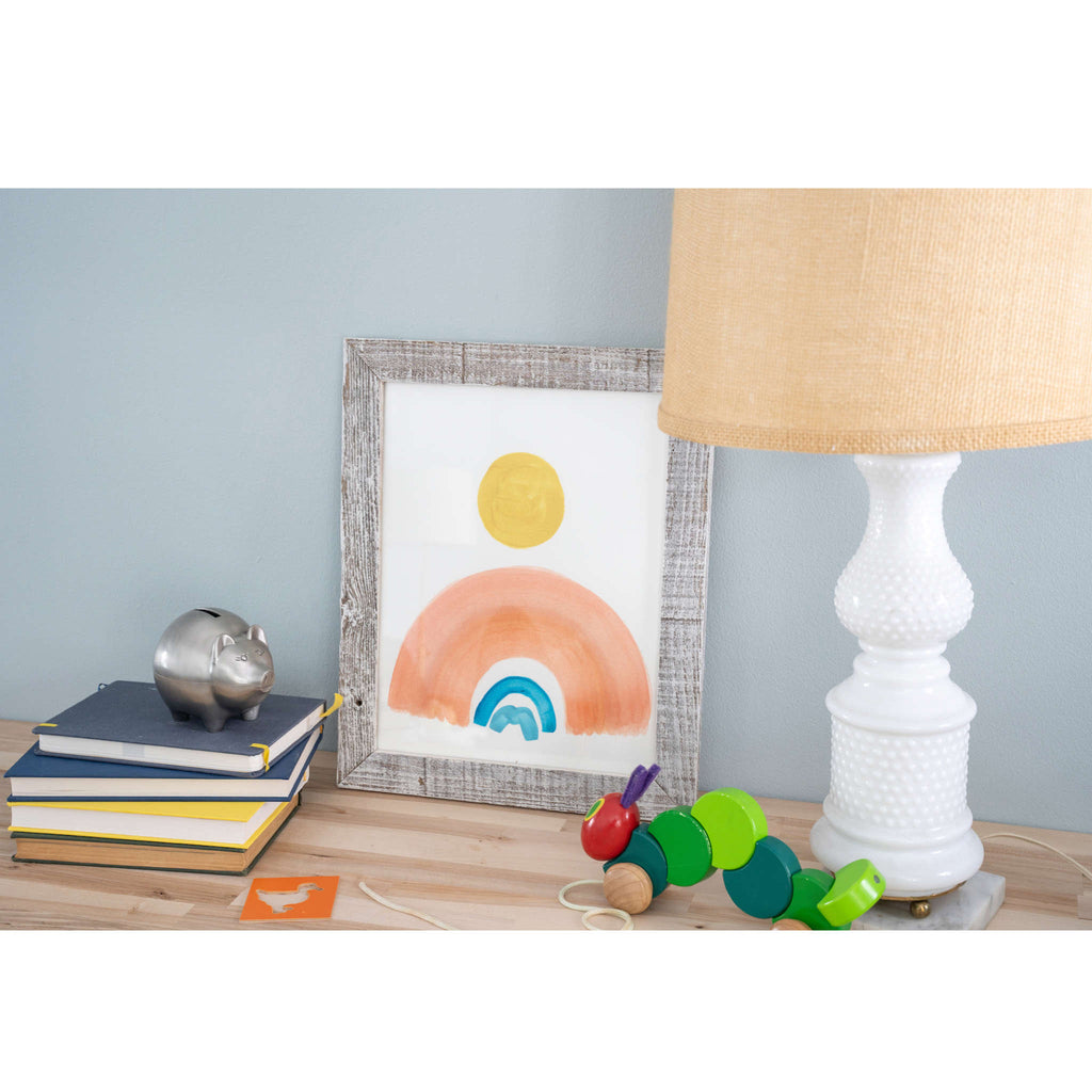 18" x 24" White Solid Wood Hanging Picture Frame