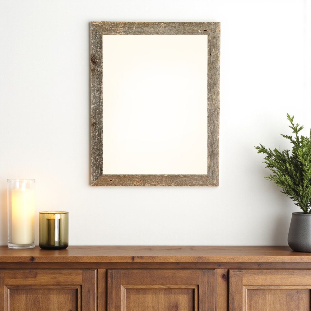 16" x 20" Gray Solid Wood Hanging Picture Frame