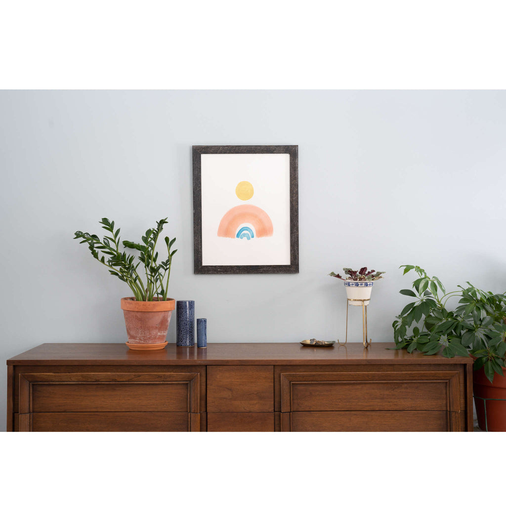 13" x 19" Black Solid Wood Hanging Picture Frame