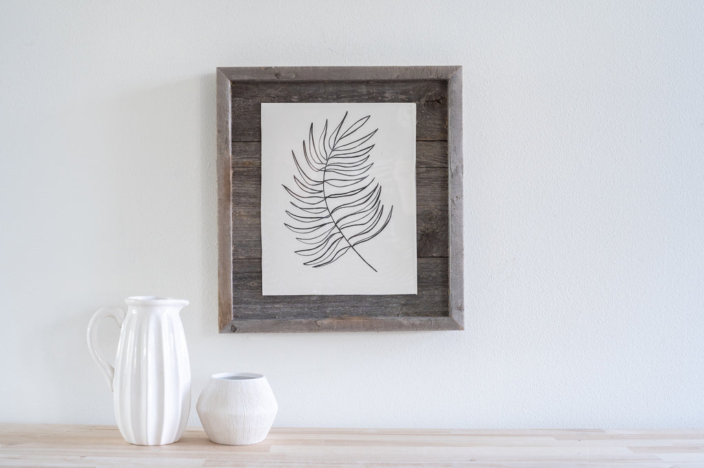 11" x 14" Gray Solid Wood Hanging Picture Frame