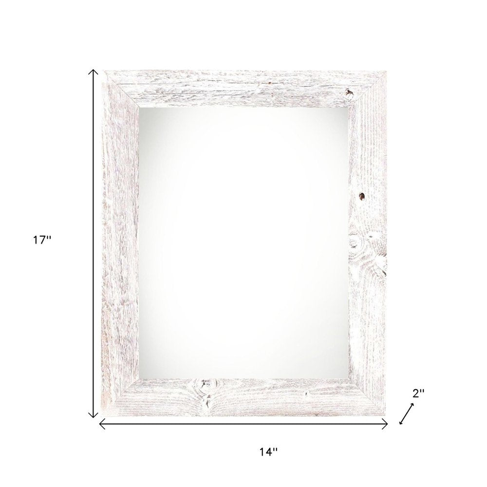 11" x 14" White Solid Wood Hanging Picture Frame