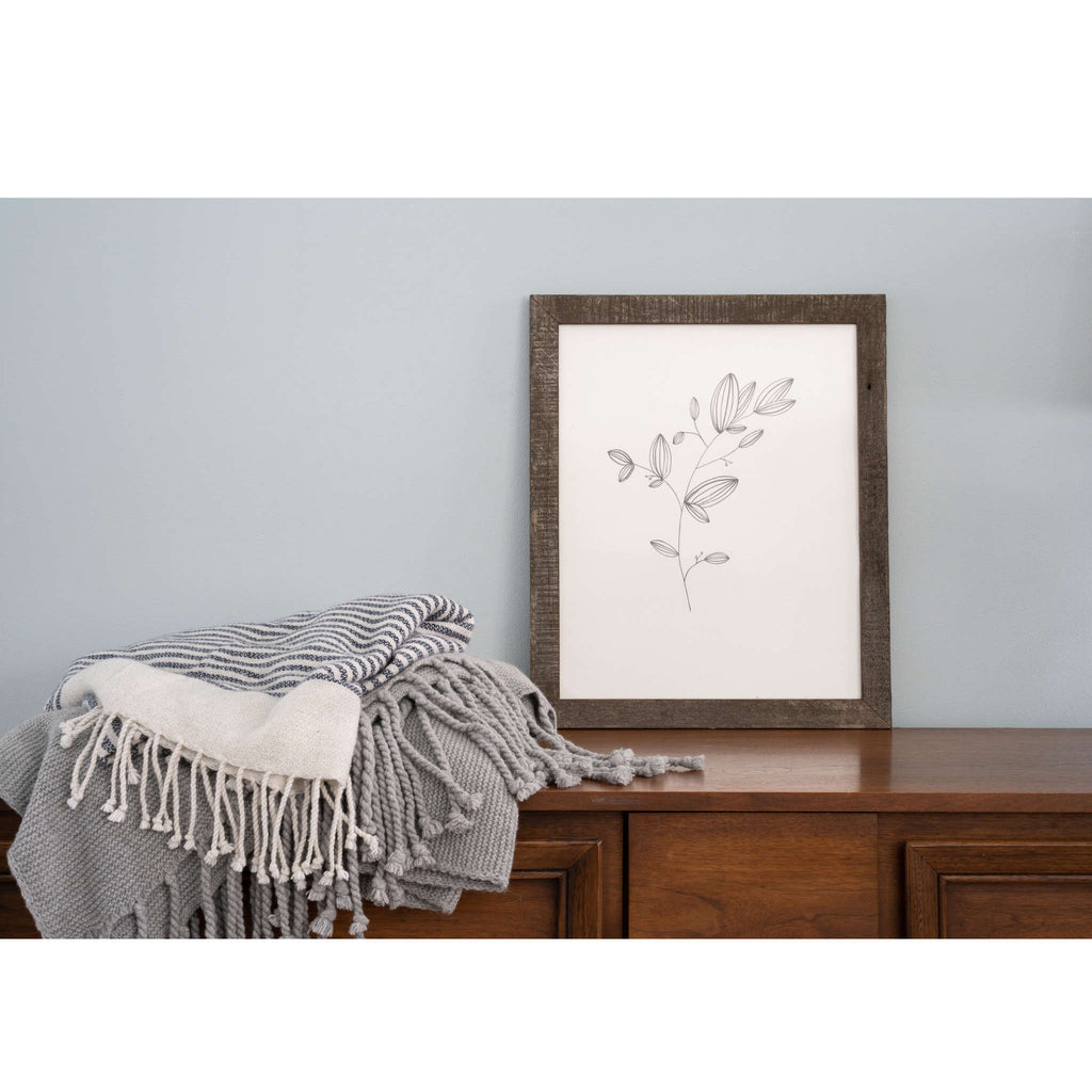 11" x 17" Espresso Solid Wood Hanging Picture Frame