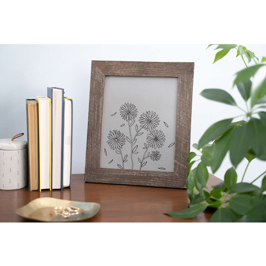 11" x 17" Espresso Solid Wood Hanging Picture Frame