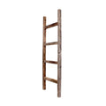 48" Gray Rustic Four Step Wood Ladder Shelf