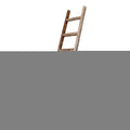 72" Six Step Rustic Weathered Grey Wood Ladder Shelf