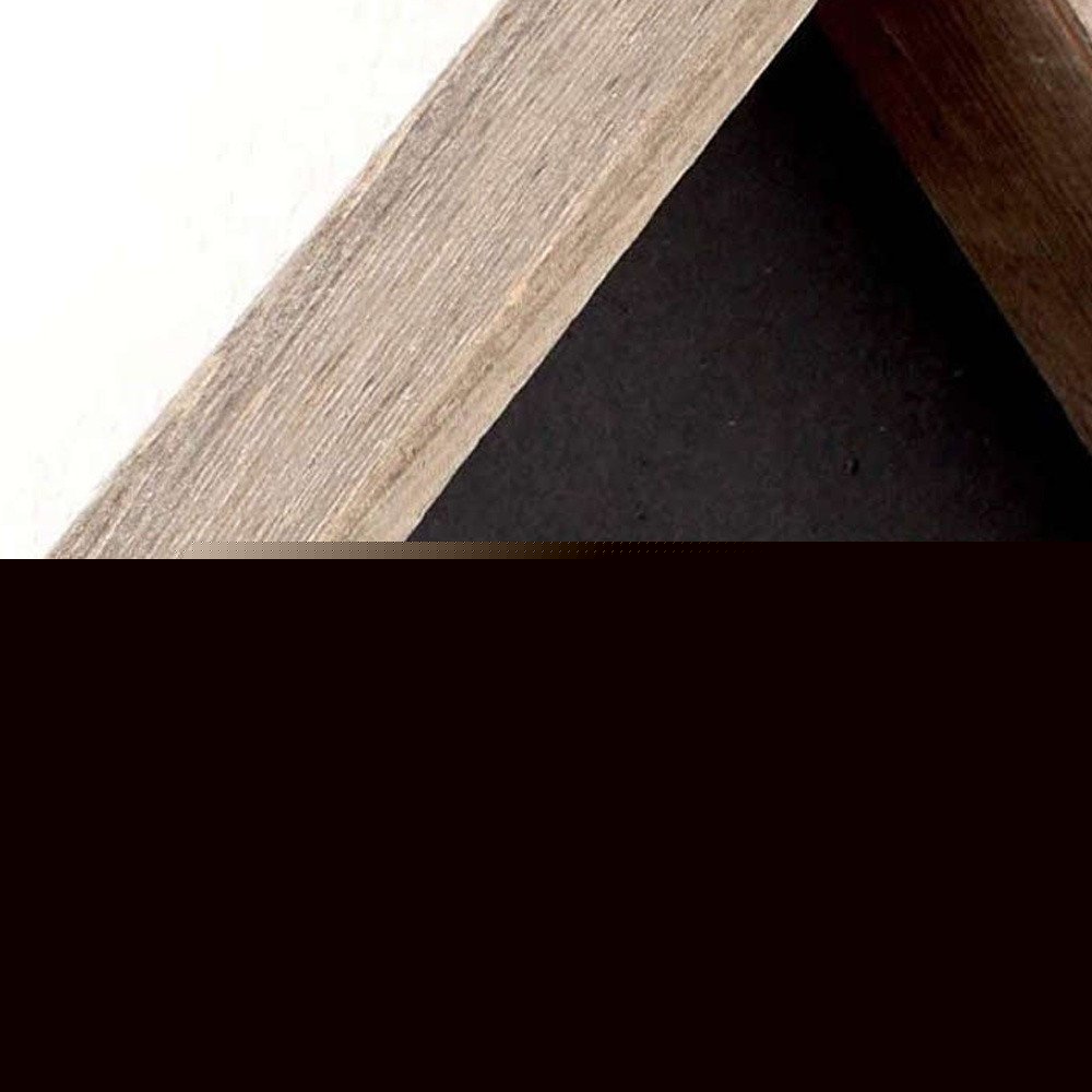 26" X 14" Gray Wood Triangle Hanging Dimensional Sculpture