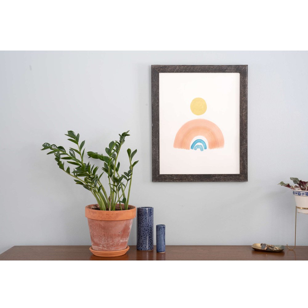 6" x 6" Black Solid Wood Tabletop Picture Frame