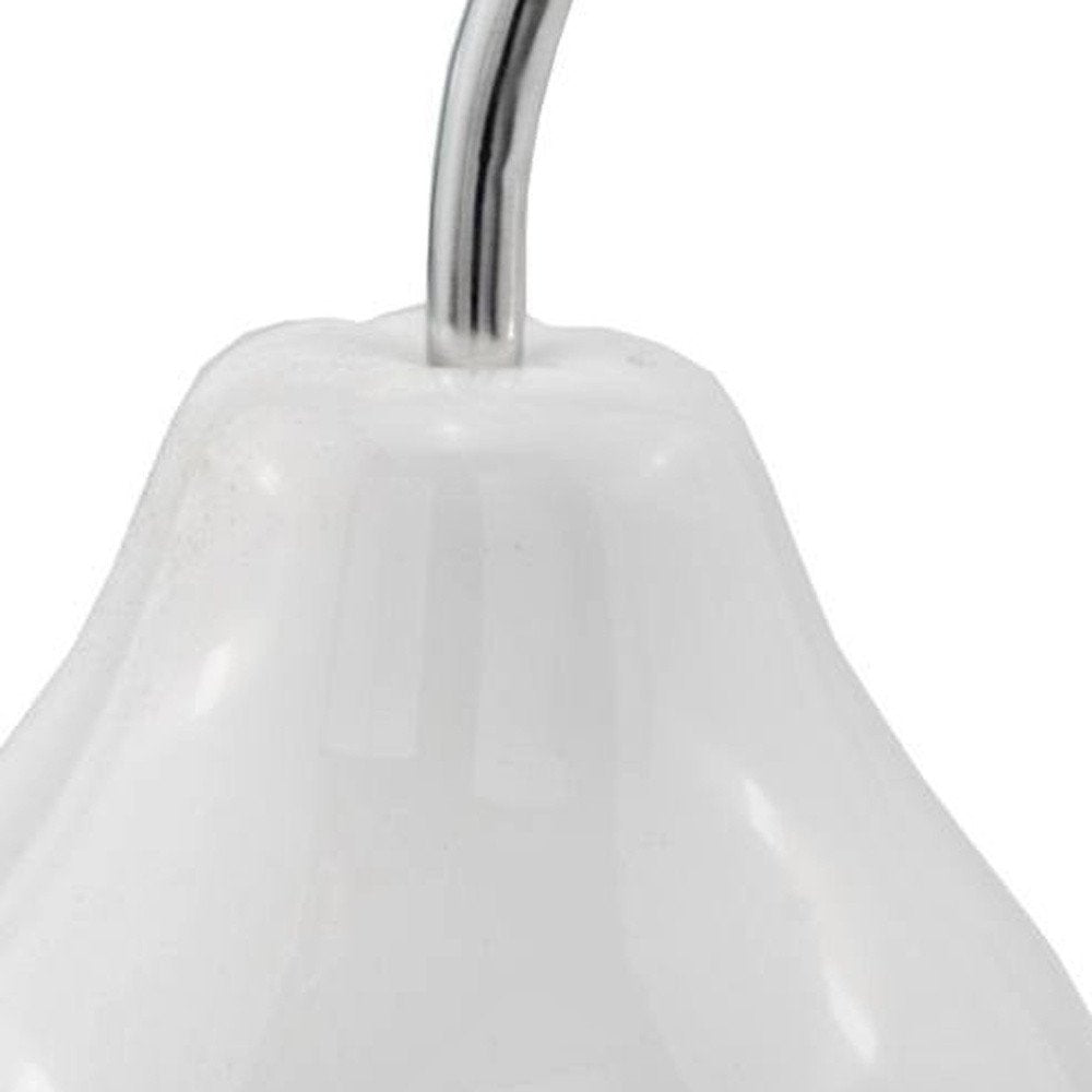 White Medium  Pear Shaped Aluminum Accent Home Decor