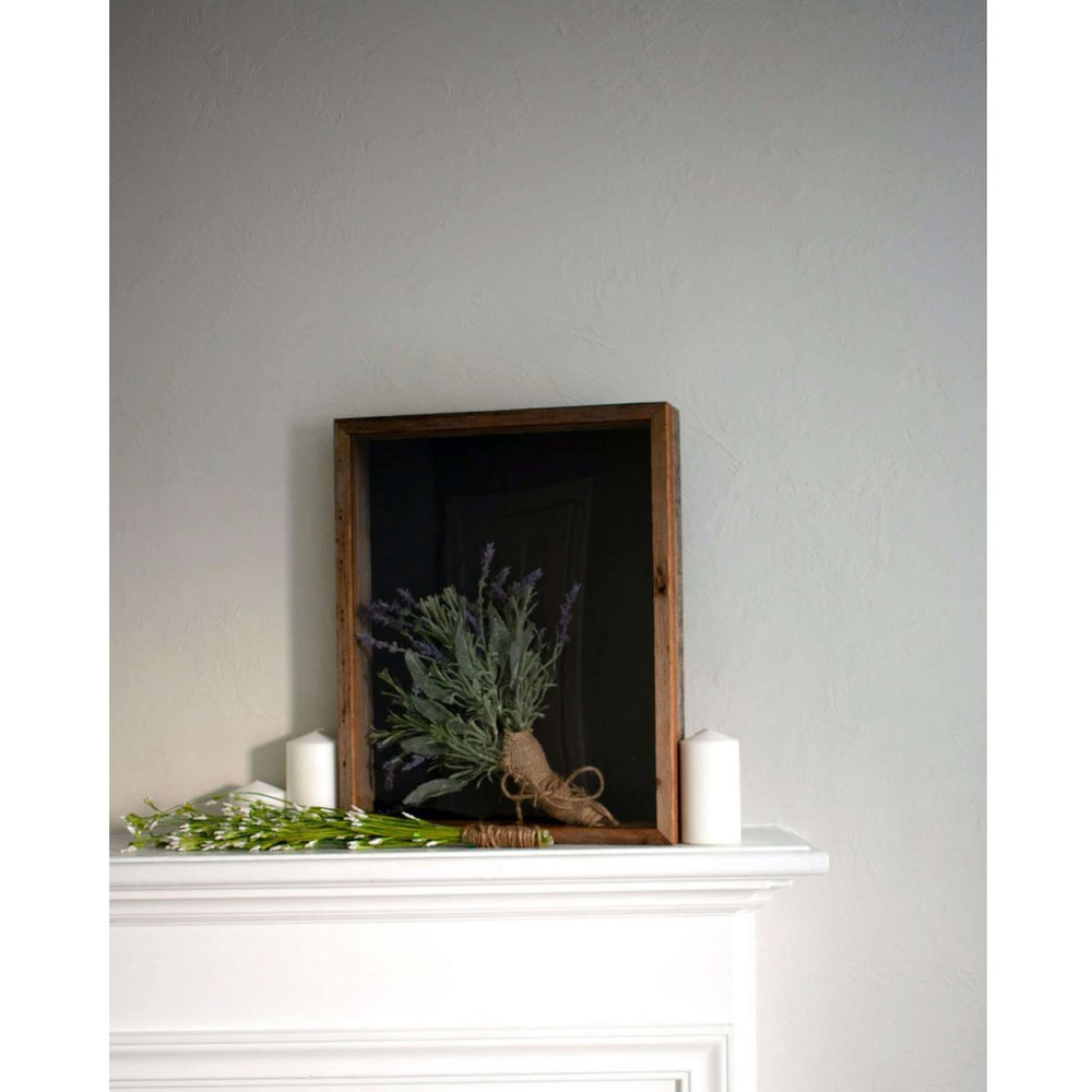 12" x 12" Gray Solid Wood Hanging Picture Frame