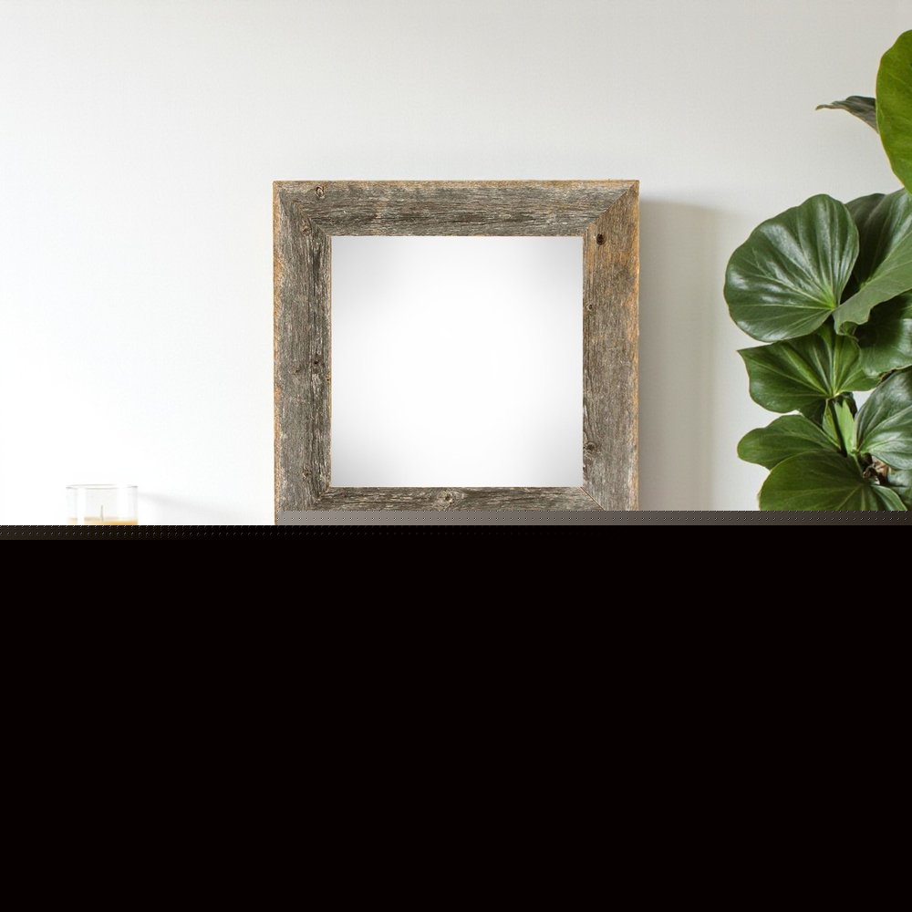 10" x 10" Gray Solid Wood Hanging Picture Frame