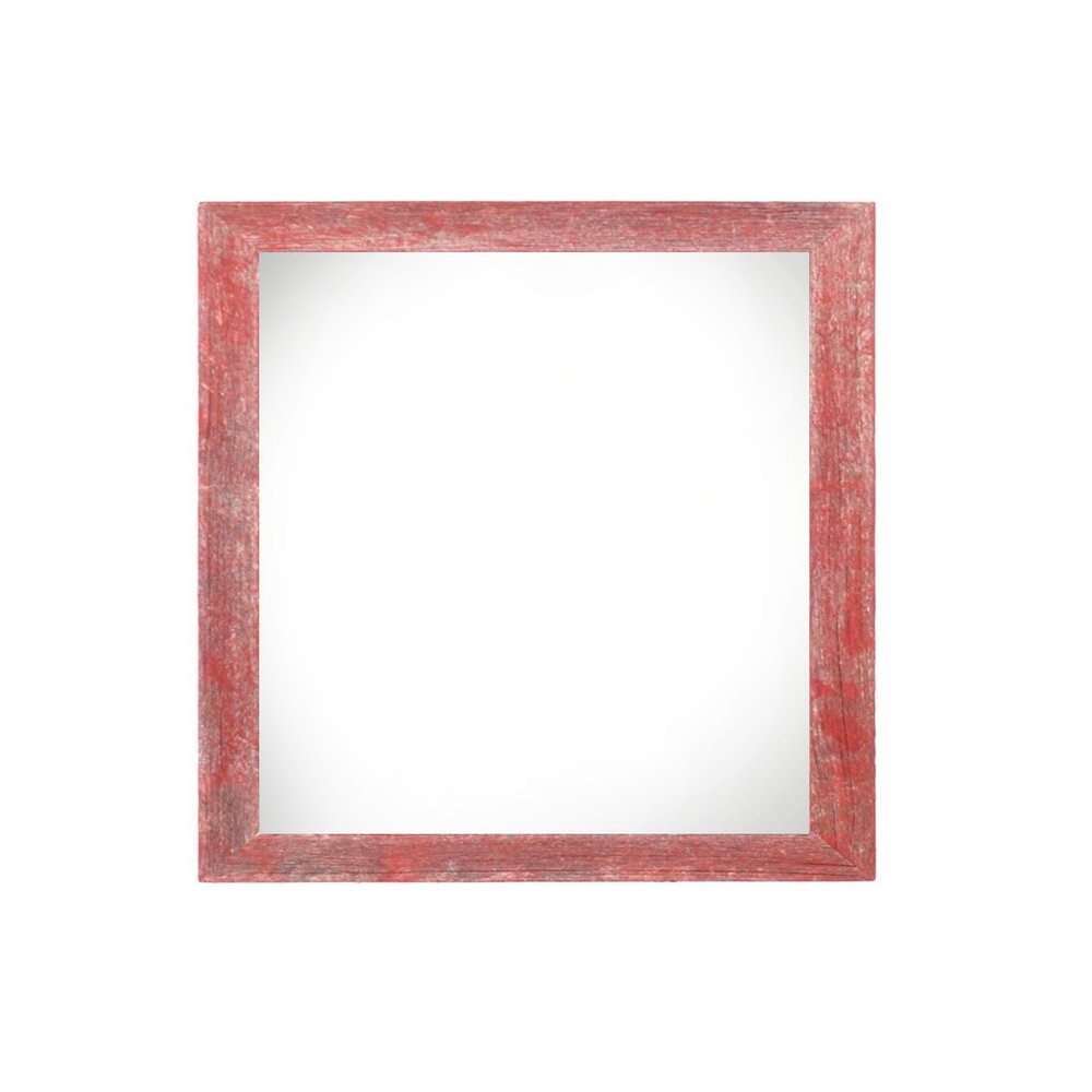 10" x 10" Red Solid Wood Hanging Picture Frame