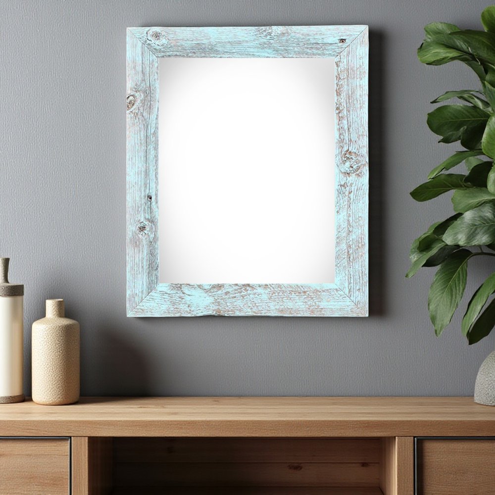 13" x 19" Blue Solid Wood Hanging Picture Frame