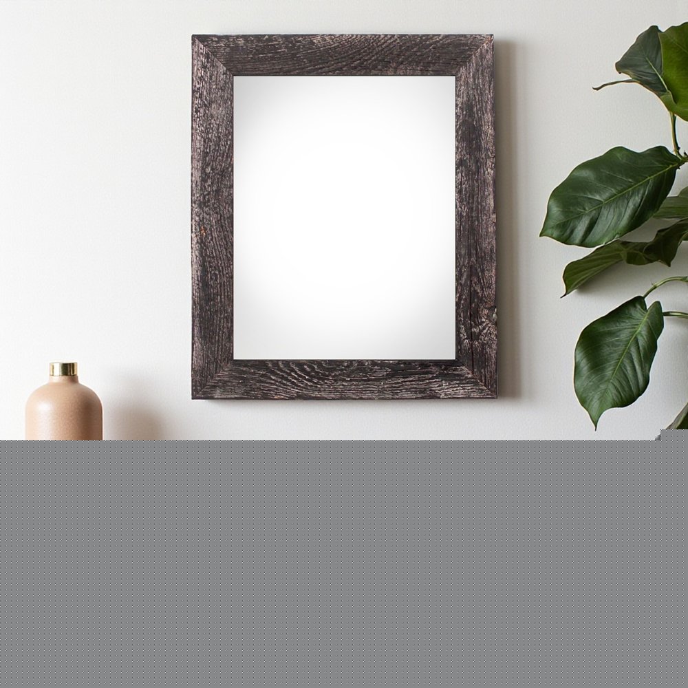 14" x 18" Black Solid Wood Hanging Picture Frame