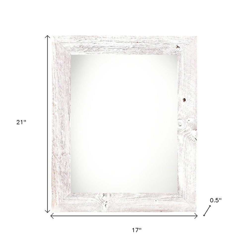 14" x 18" White Solid Wood Hanging Picture Frame