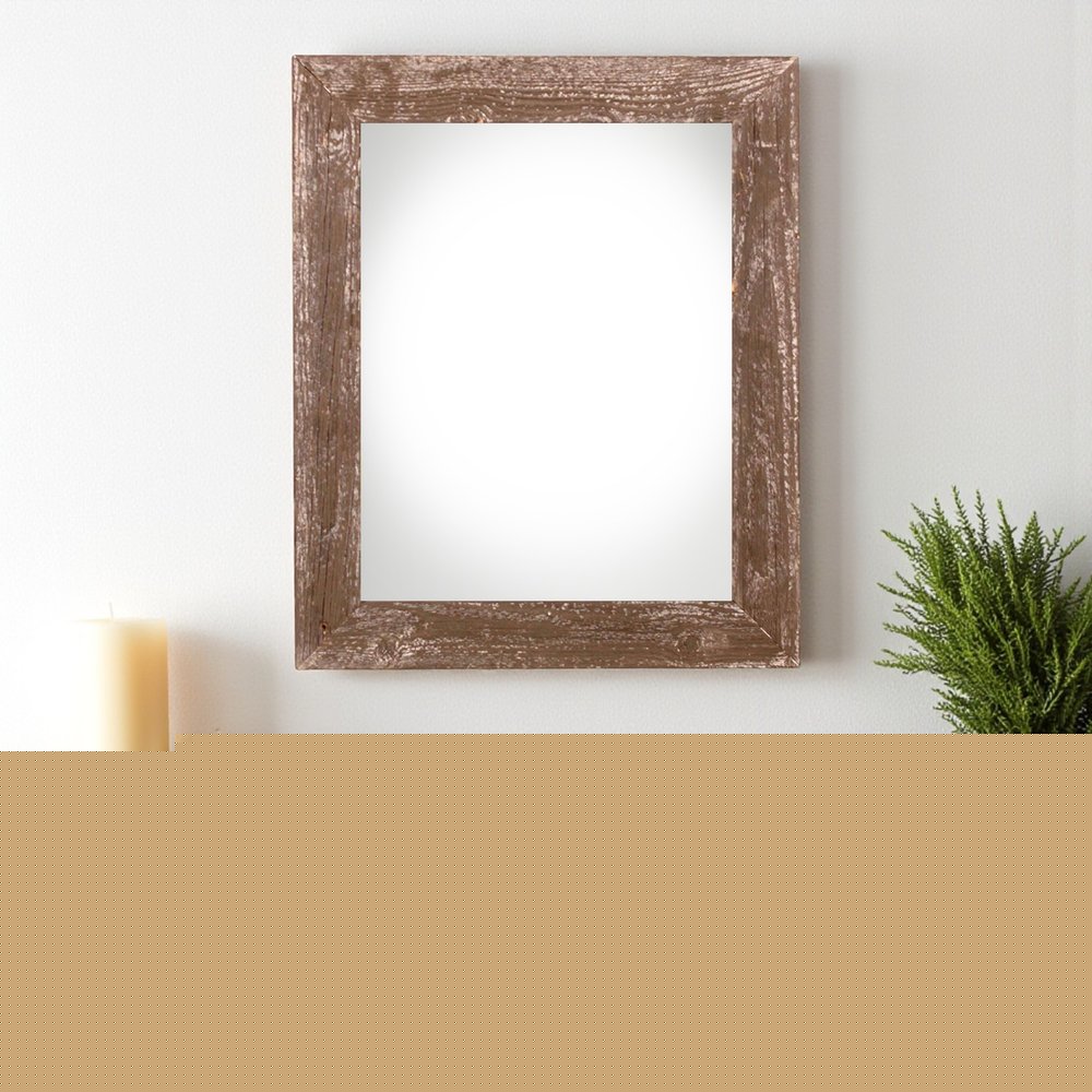 22" x 28" Brown Solid Wood Hanging Picture Frame