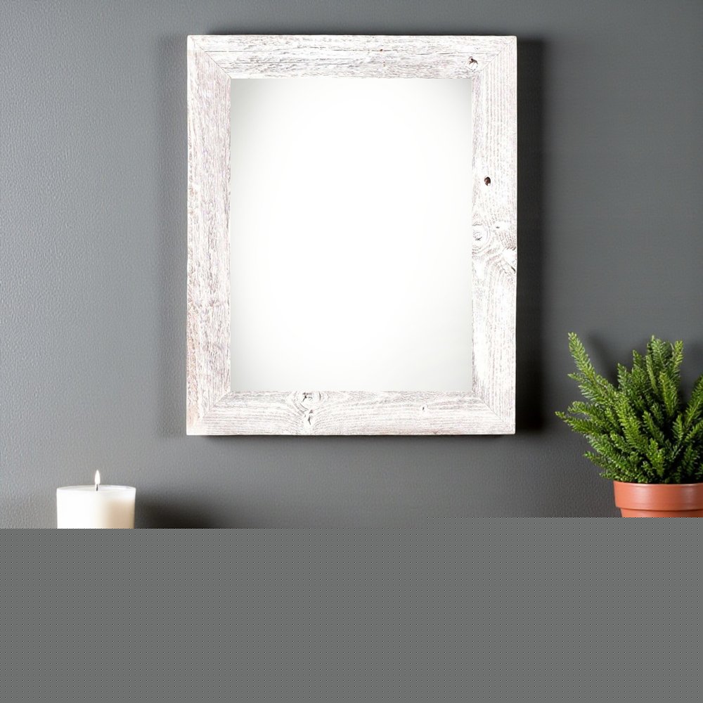 22" x 28" White Solid Wood Hanging Picture Frame