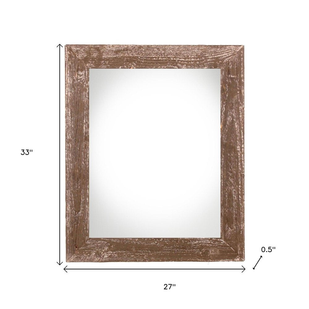 24" x 30" Brown Solid Wood Hanging Picture Frame