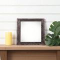 4" x 4" Black Solid Wood Tabletop Picture Frame