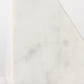 Set of Two White Marble Triangle Decorative Bookends
