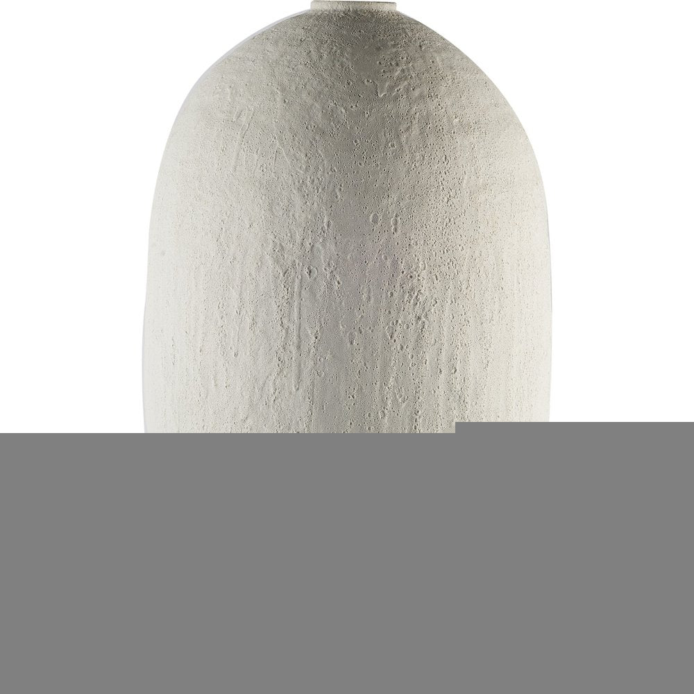 32" White Cylinder Ceramic Floor Vase