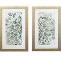 Set of Two Seafoam Green Watercolor Floral Wall Art