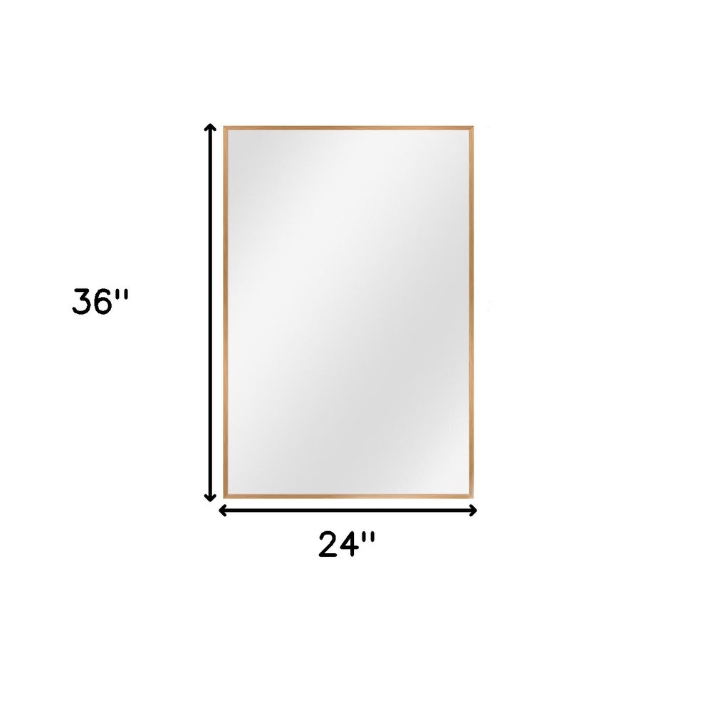 36" Silver Metal Accent Mirror