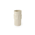 14" Sand Ceramic Cylinder Table Vase