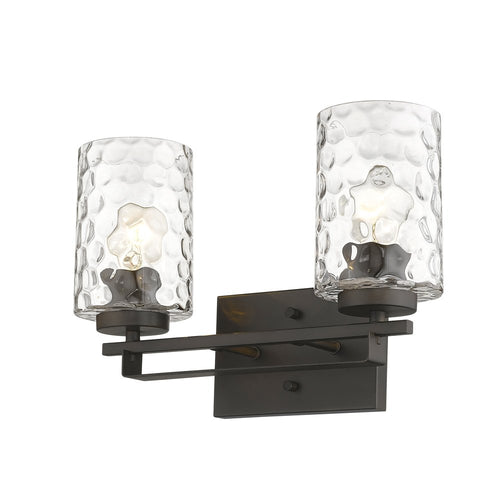 10" Black And Clear Metal Vanity Flush Mounted Sconce