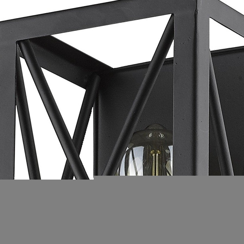 Matte Black Metal Geometric Wall Light