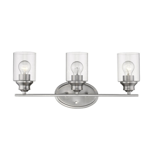 10" Clear And Silver Metal and Glass Vanity Flush Mounted Sconce