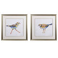 Set of Two Colorful Beach Birds Wall Art