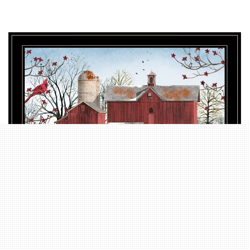 Winter Friends 8 Black Framed Print Wall Art