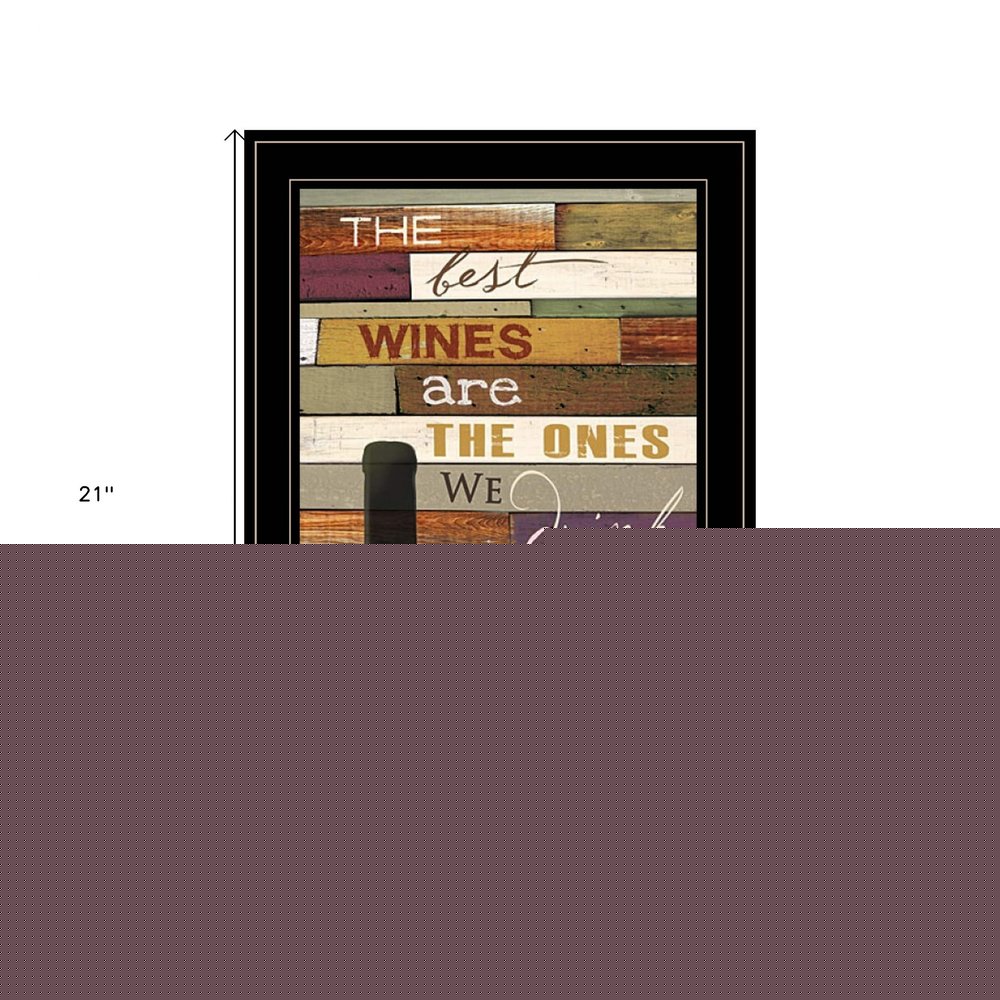Wine With Friends Black Framed Print Wall Art
